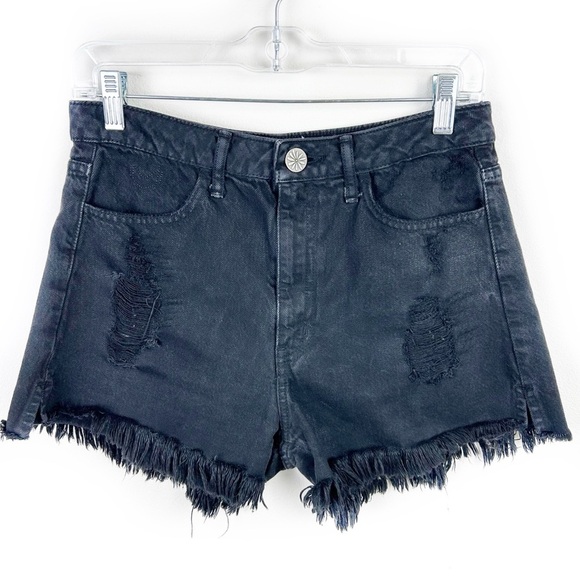 Mumu Blue by Show me your Mumu Houston High-Waisted shorts midnight black wash - Picture 1 of 13